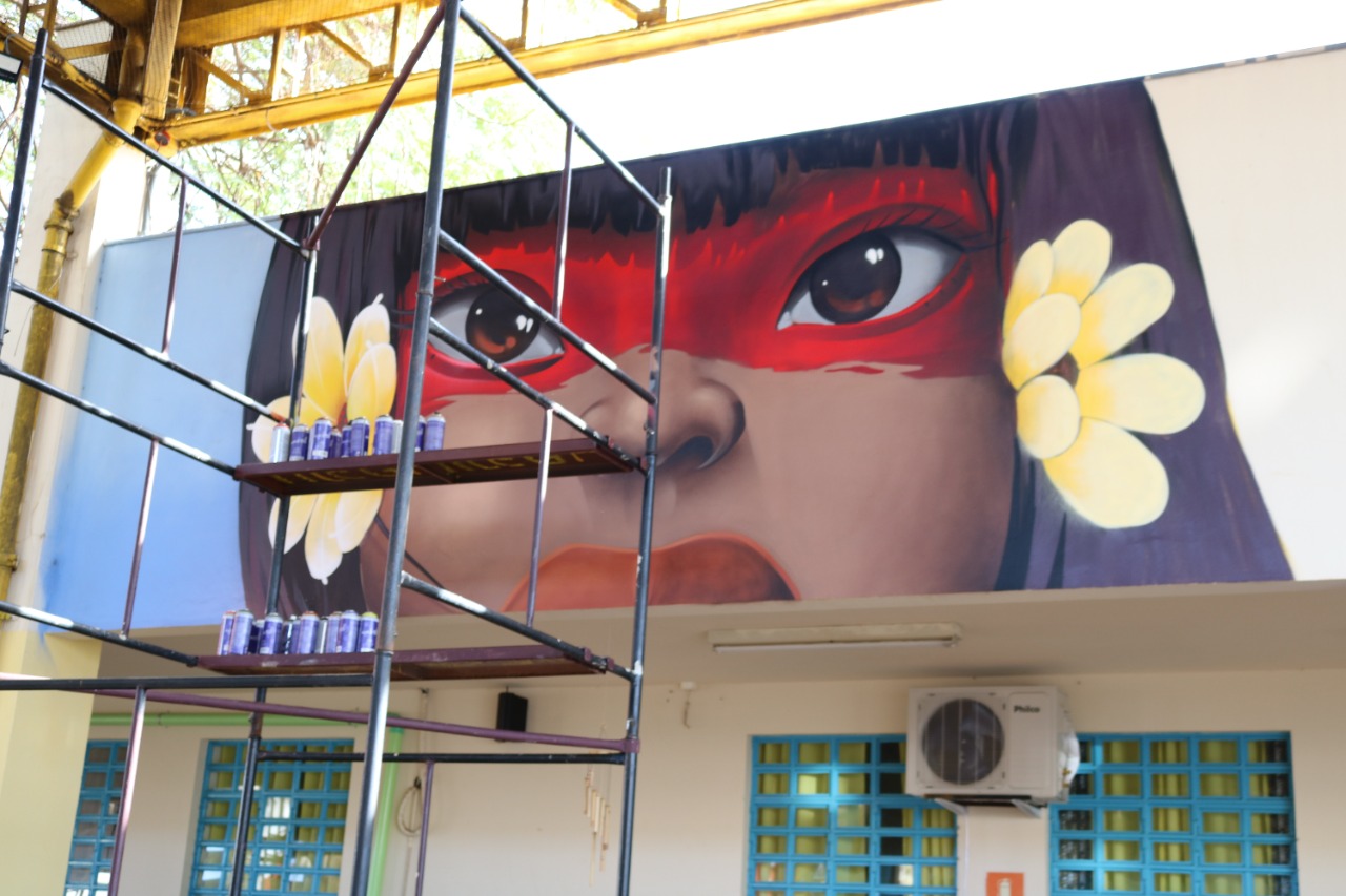 Grafite transforma muros de escola social em museu a céu aberto