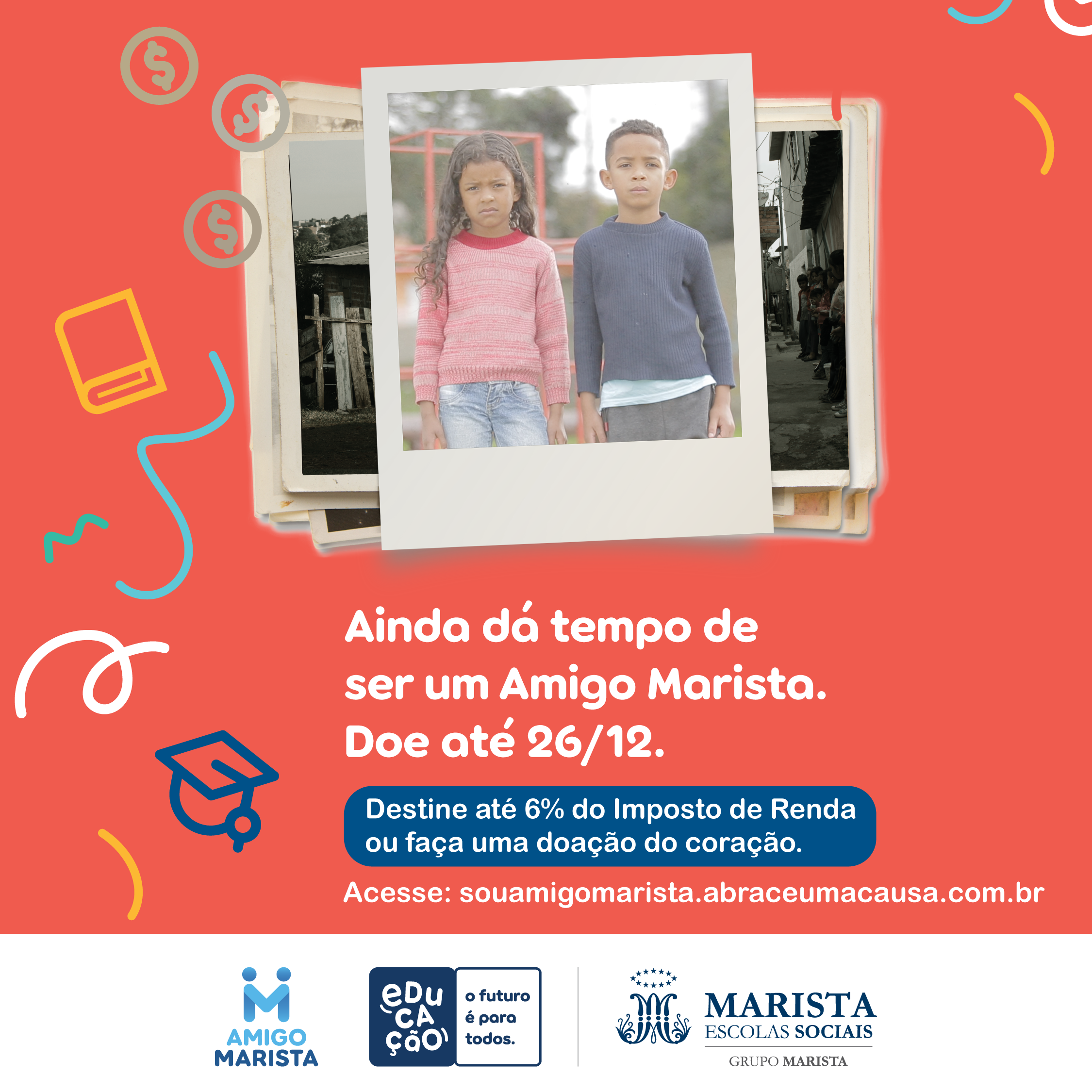 Contagem regressiva: sua doação muda vidas